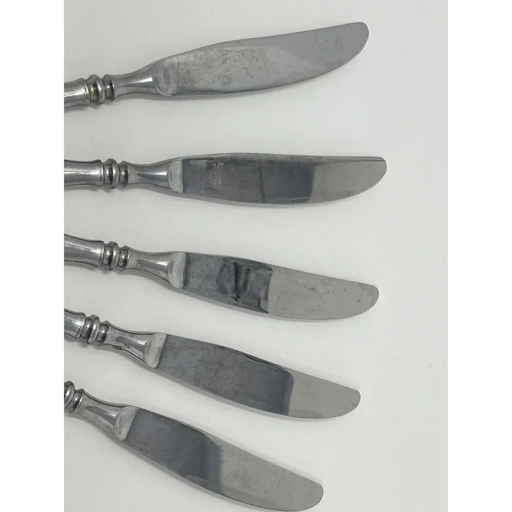 Reed & Barton Rebacraft Japan Stainless Perth Dinner Knife 8 3/8” Set Of 5
